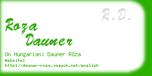 roza dauner business card